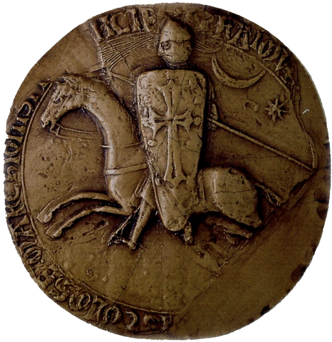 Pin's Chevaliers Templiers Bobijoo Jewelry - Sceau Ordre Du Temple Bronze - Diamètre 22mm - Fabriqué En France